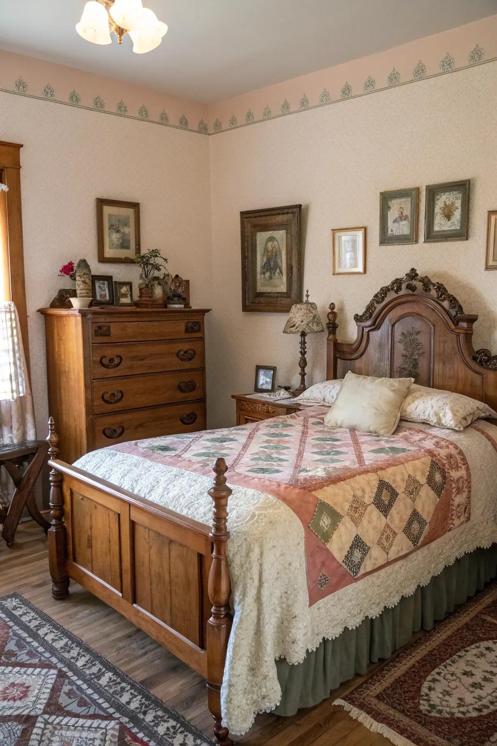 Timeworn furniture imparts timeless refinement and essence.