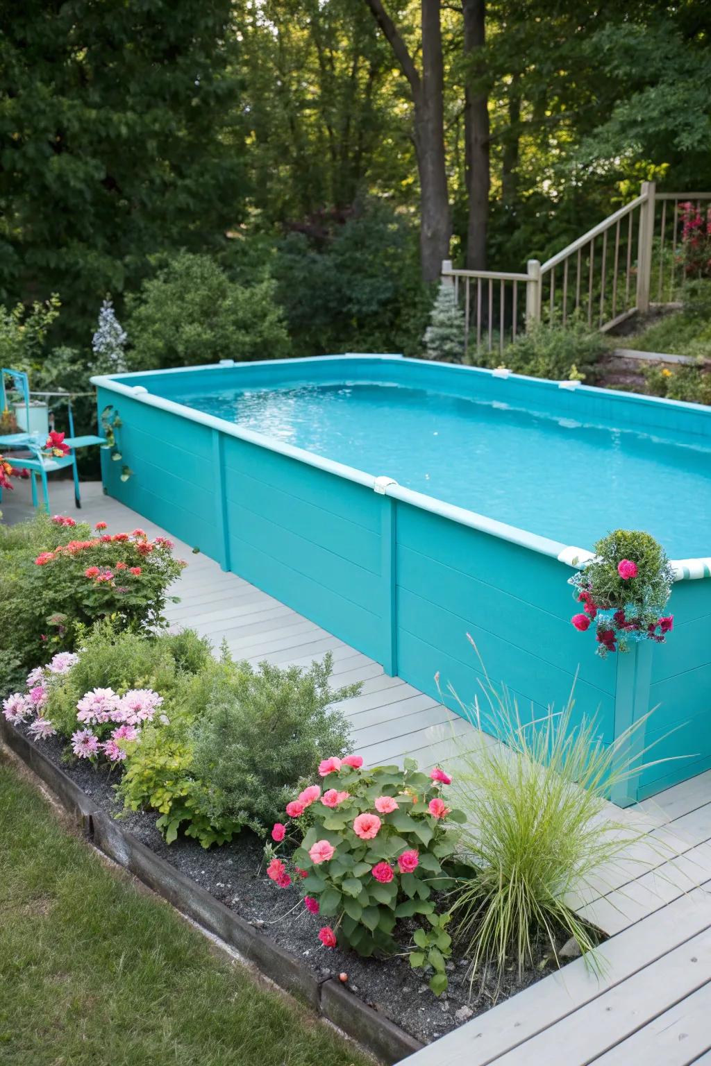 Transform your pool into a masterpiece through a burst of striking turquoise!