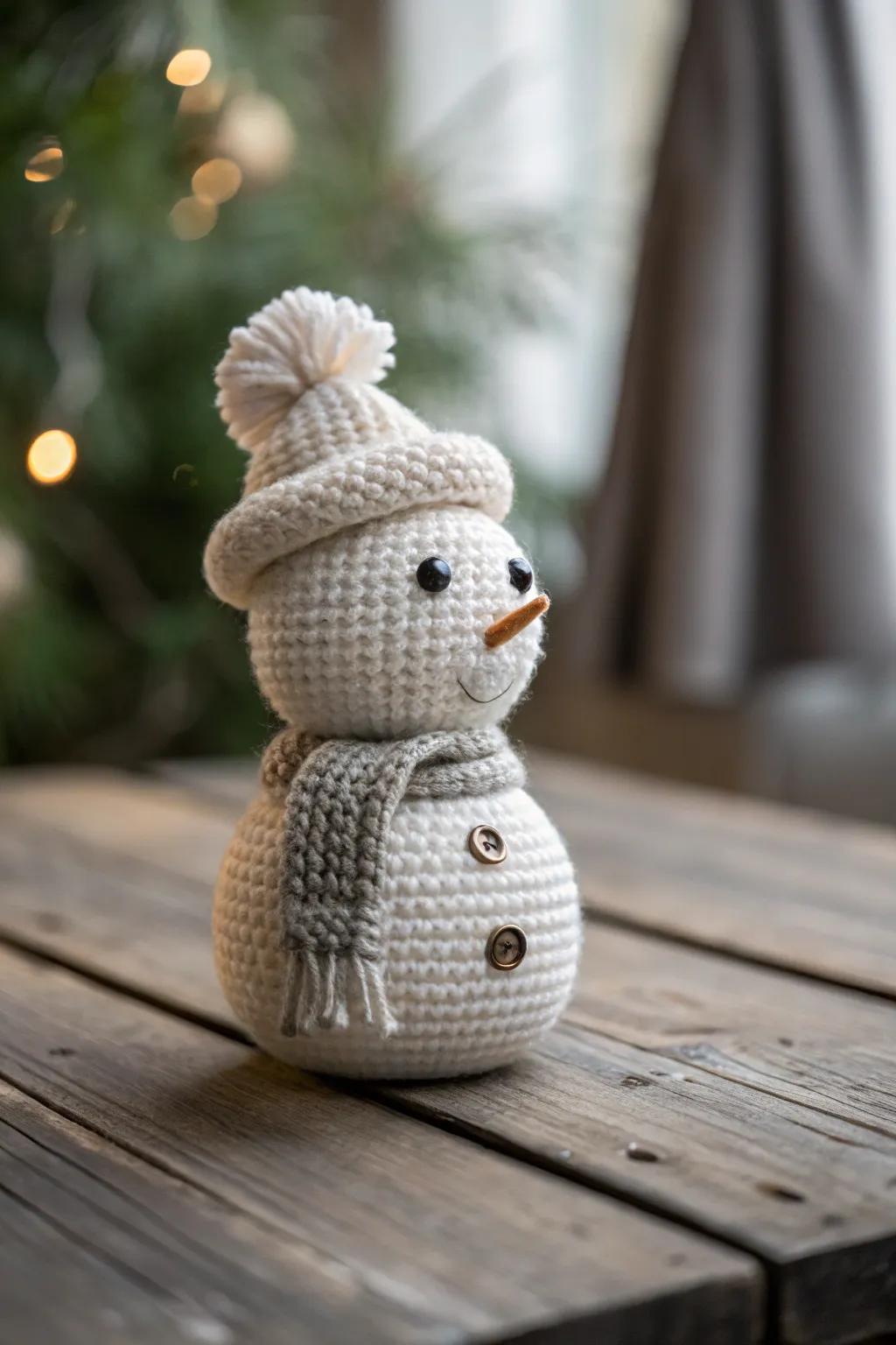 Celebrate the festive season with this charming amigurumi snowman, a perfect blend of simplicity and handcrafted elegance.