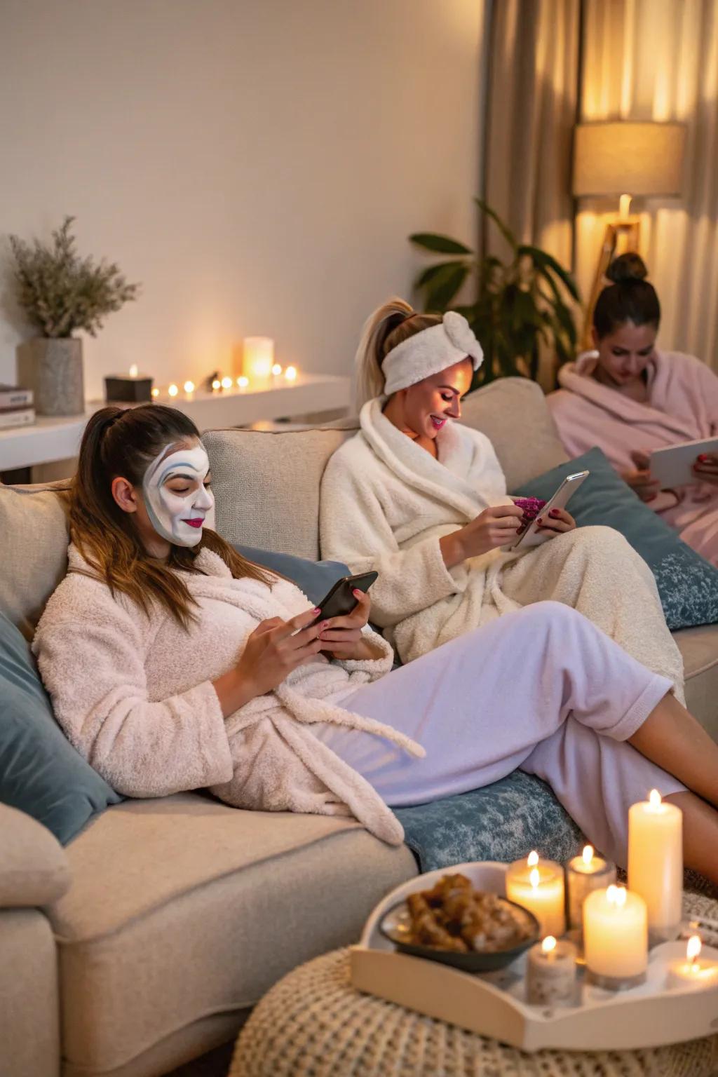 A spa day with your friends combines relaxation with comradery.