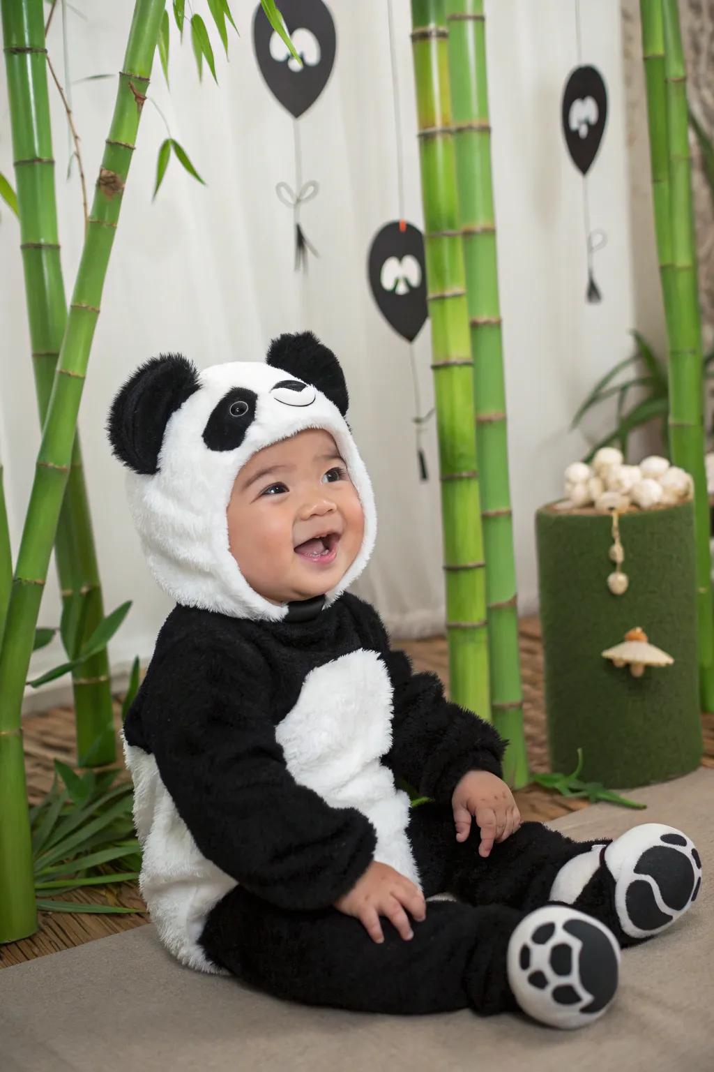 This playful bear is all set to roll into Halloween fun.