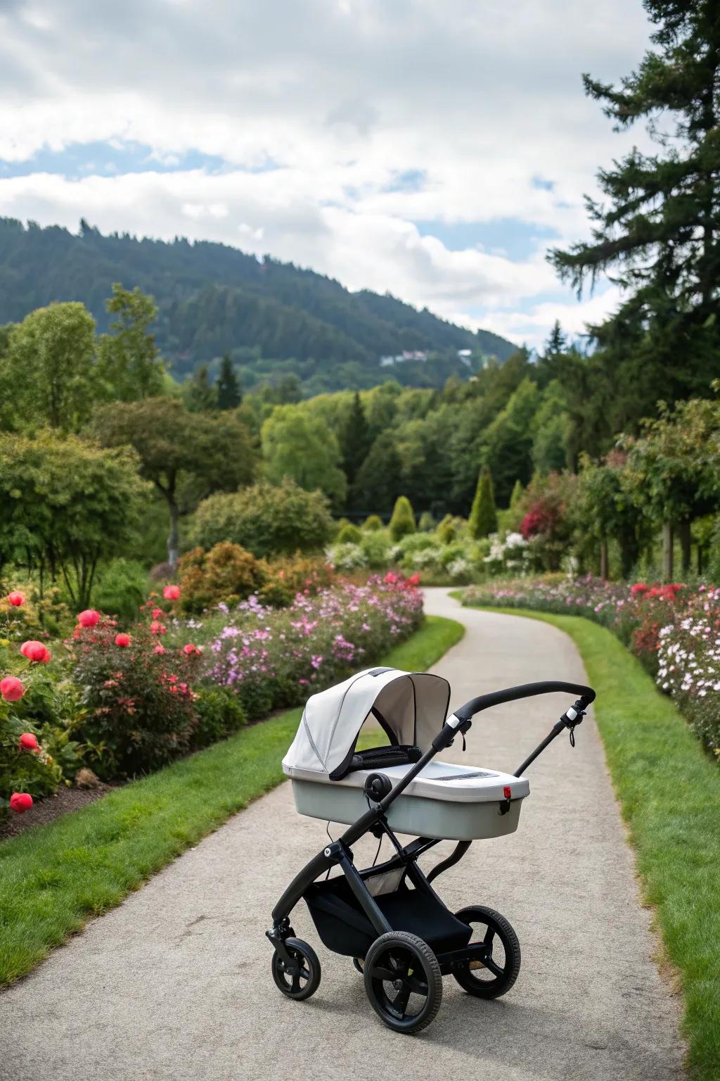 A dependable pram for effortless family trips.