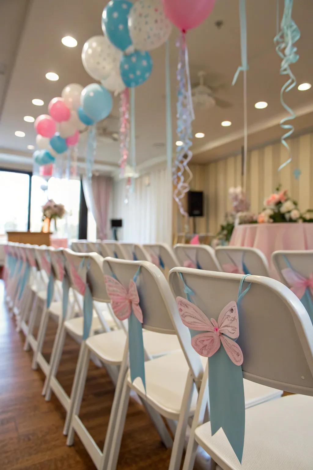 Chairs are revamped with enchanting butterfly features.