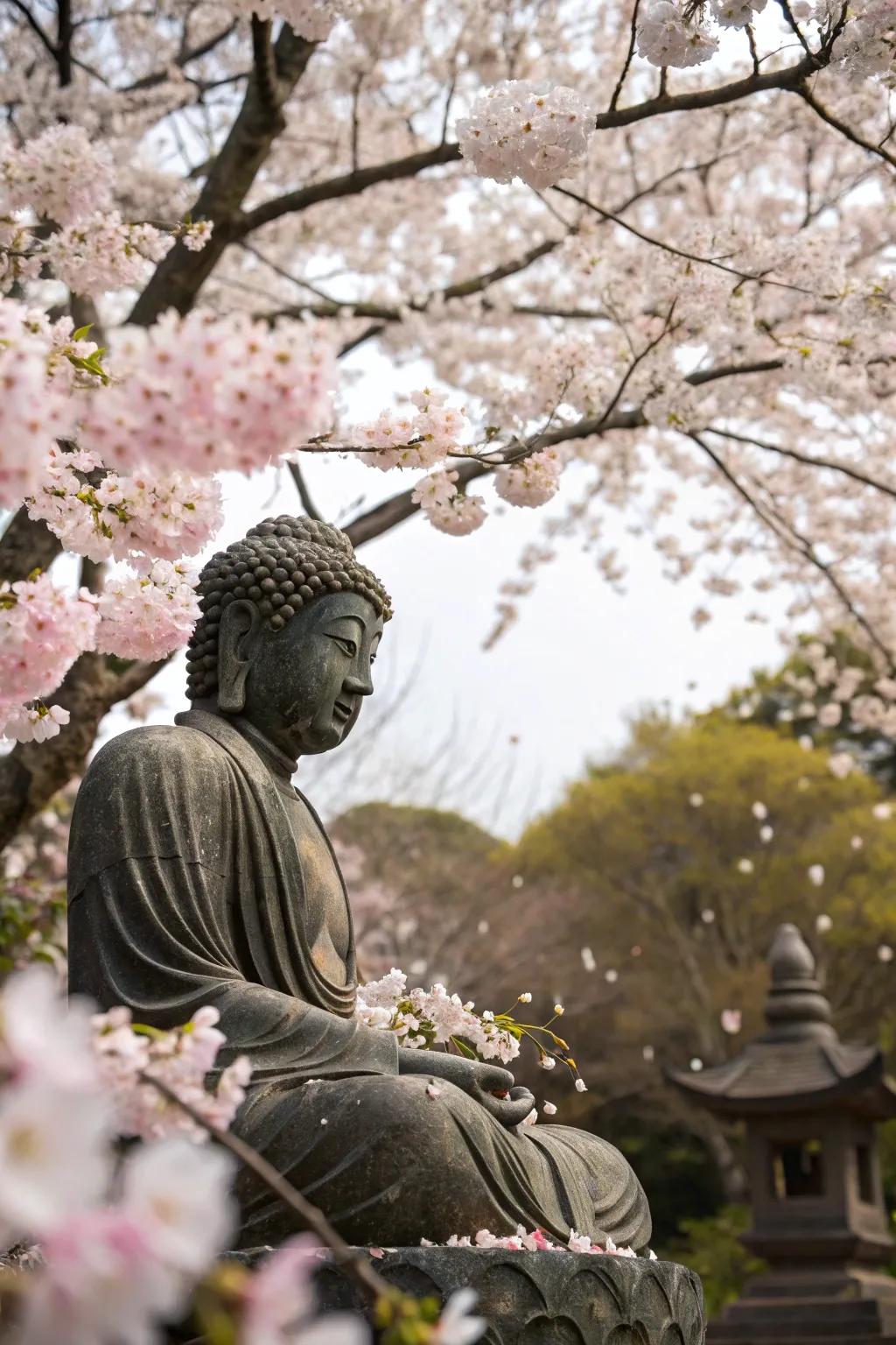 Cherry blossoms add seasonal charm and elegance to your garden.