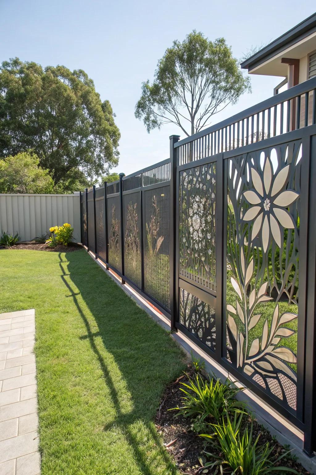 Iron surroundings combine privacy with modern design.