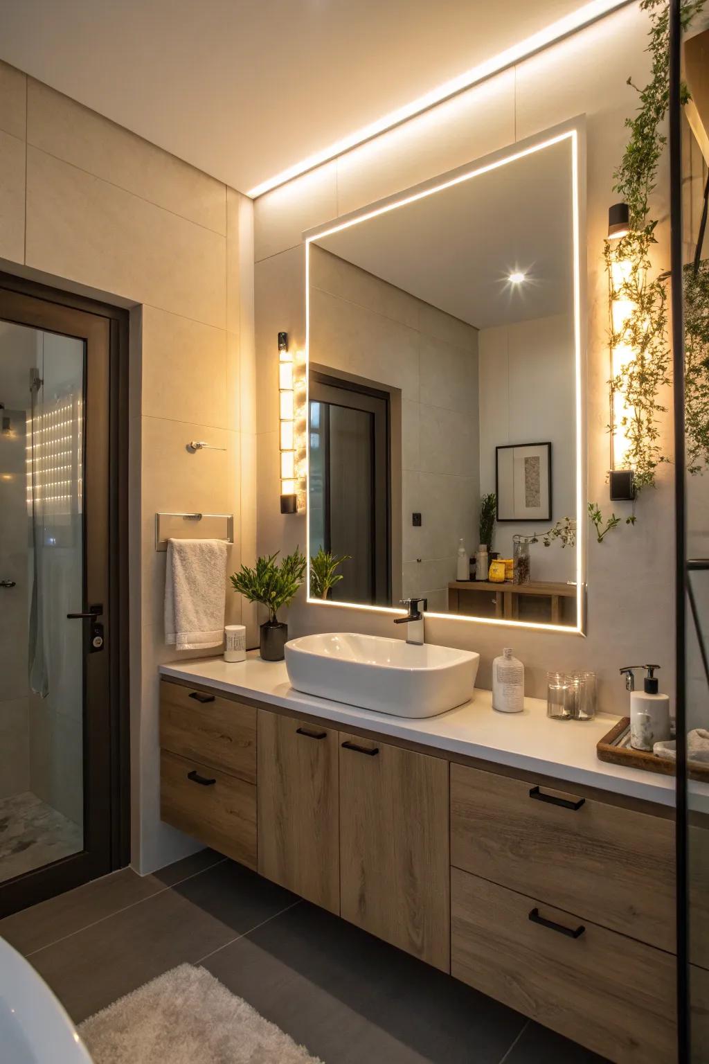 Dimmable lights for creating just the right atmosphere.