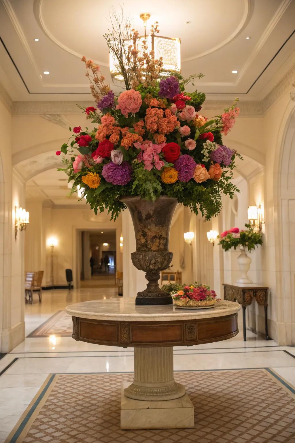 Audacious arrangement making a remarkable focal point.