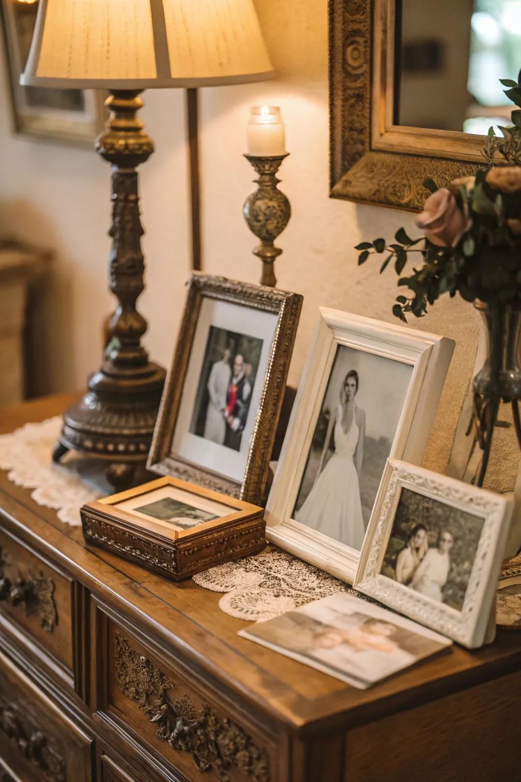 Nostalgic presentation showcasing period visual structures.