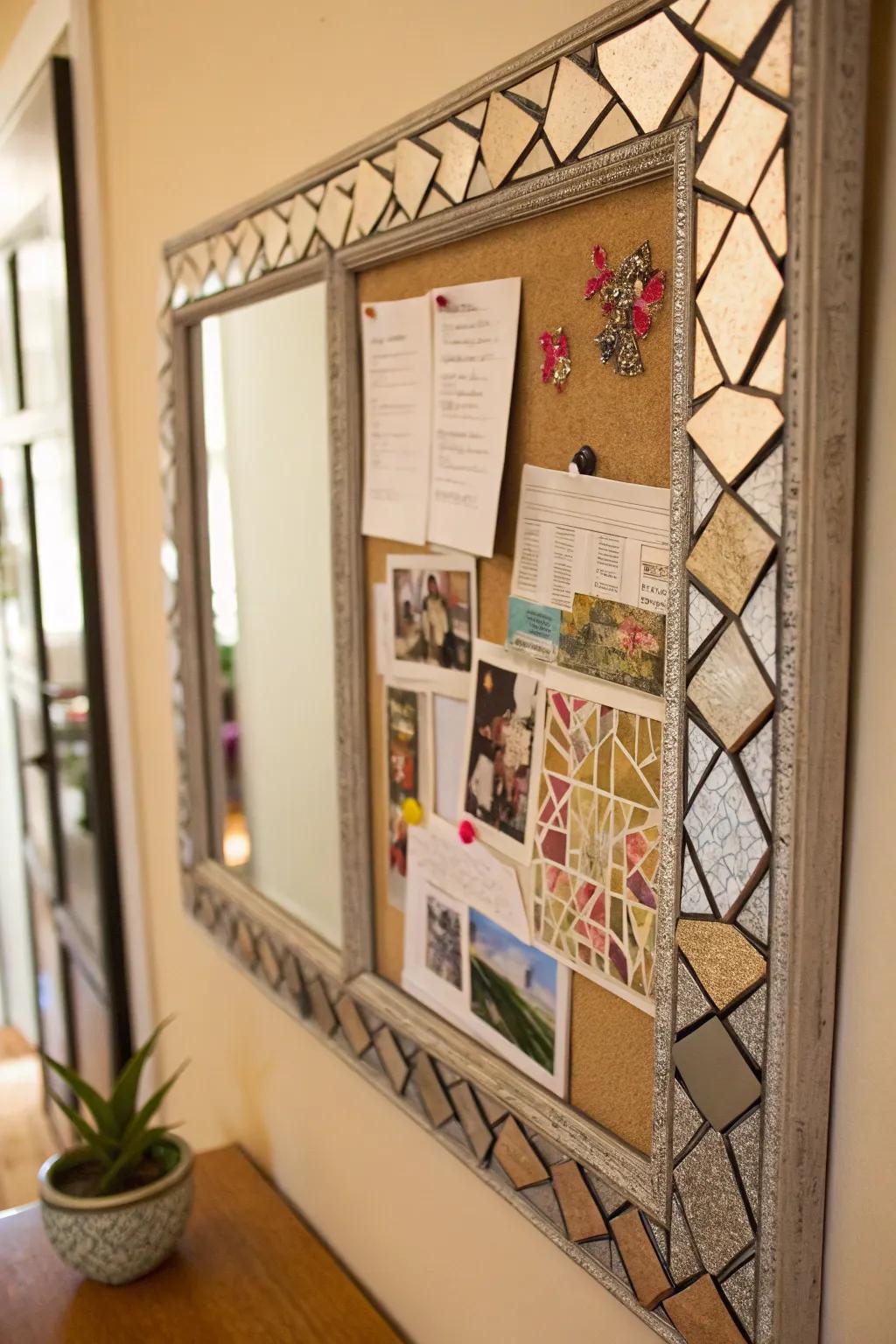 A mirror magnet board is both trendy and utilitarian.