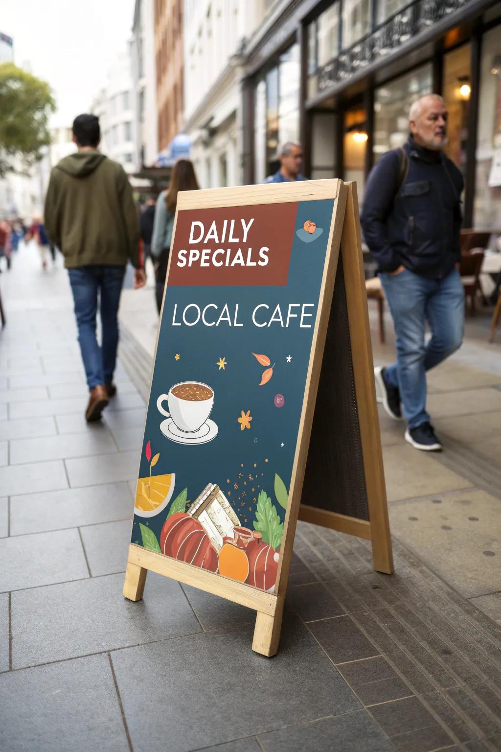 A-frame markers suit adaptable and mobile marketing perfectly.