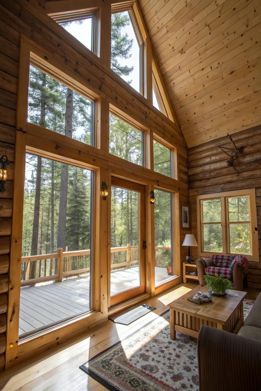 Energy-conserving windows offer enhanced insulation and natural illumination.