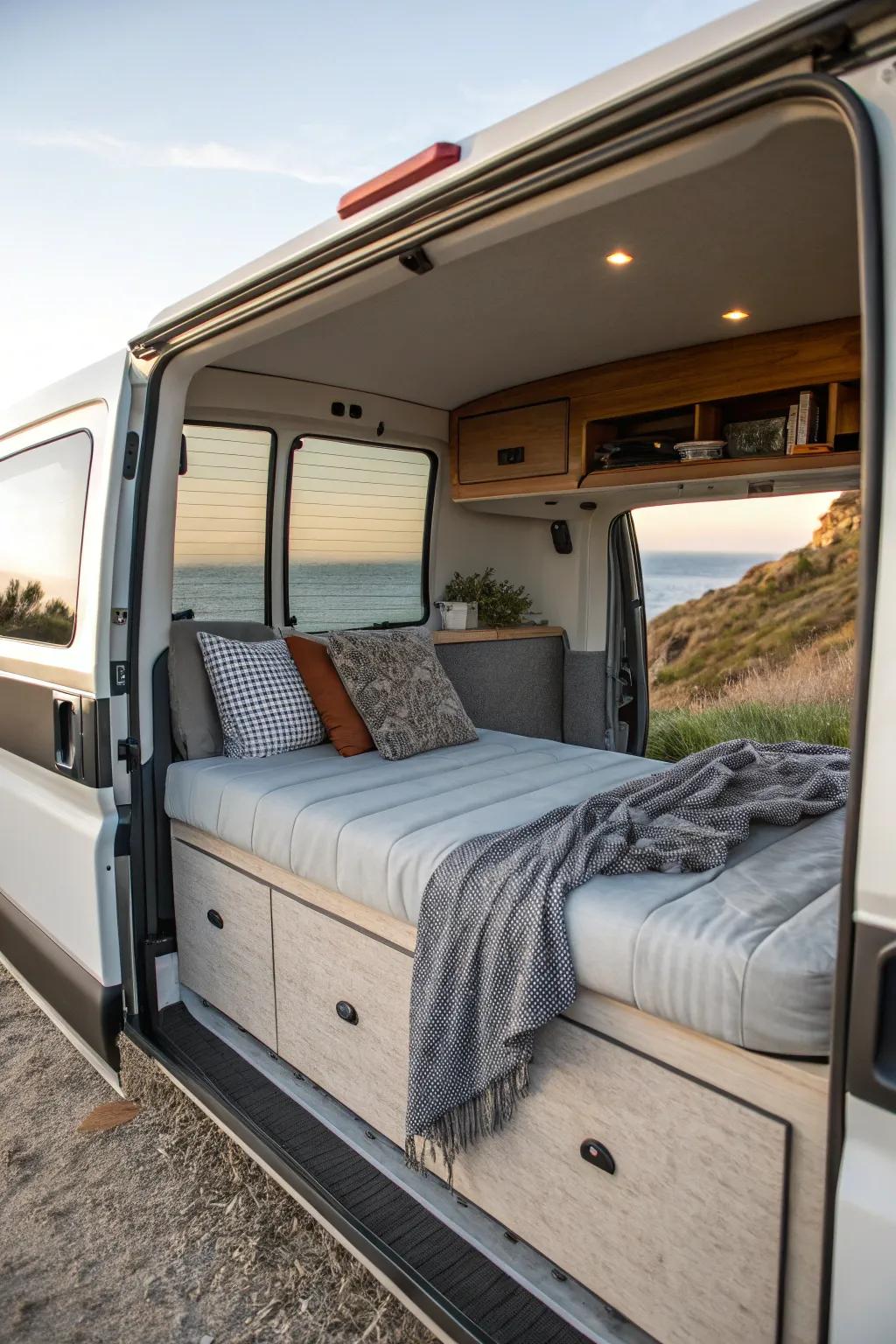 Bench seat beds offer a practical and economical solution for converting your van.