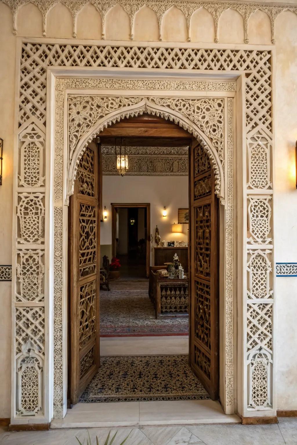 Complex lattice designs render a breathtaking visual statement.