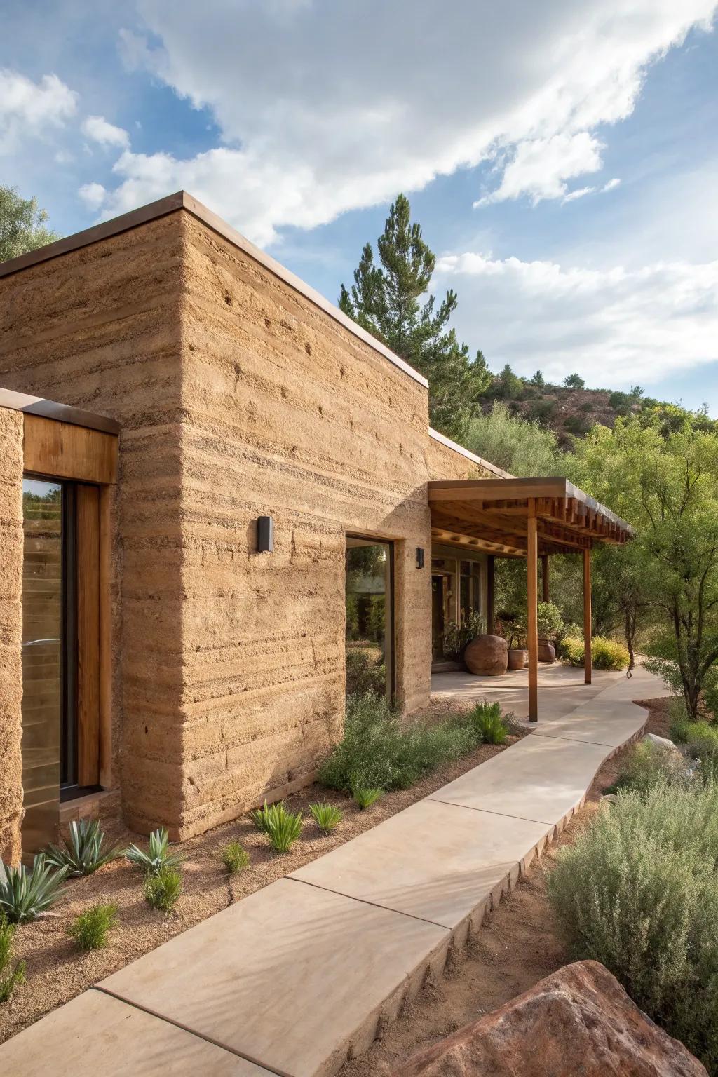 Durable and sustainable solid earth residence with a countryside appeal.