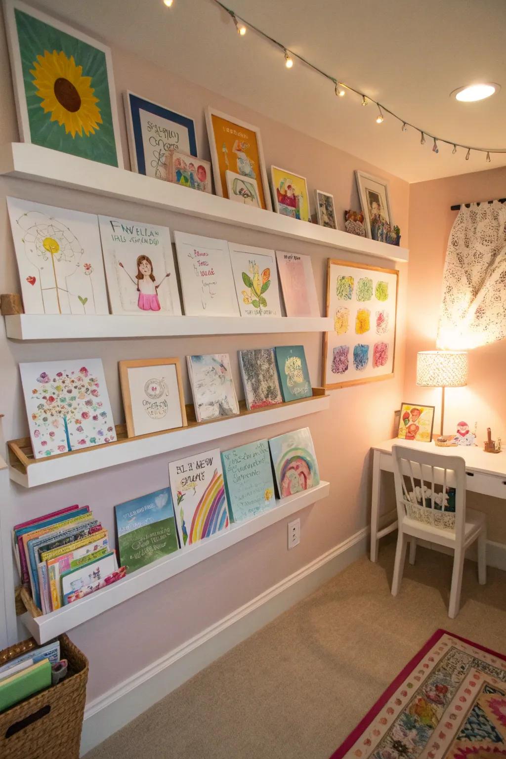 Art displaying boards turn creativity into decor.