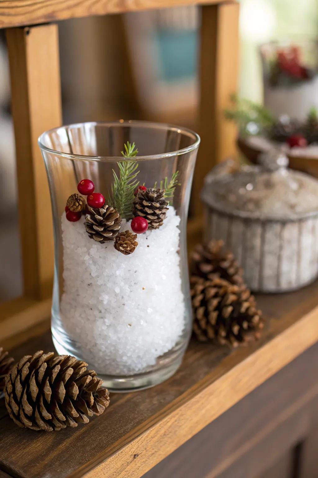 Frosty wonder: Bitters Salts conjure a frosty vista in a container.