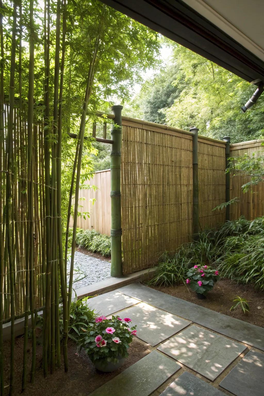 Privacy screens provide seclusion and panache.