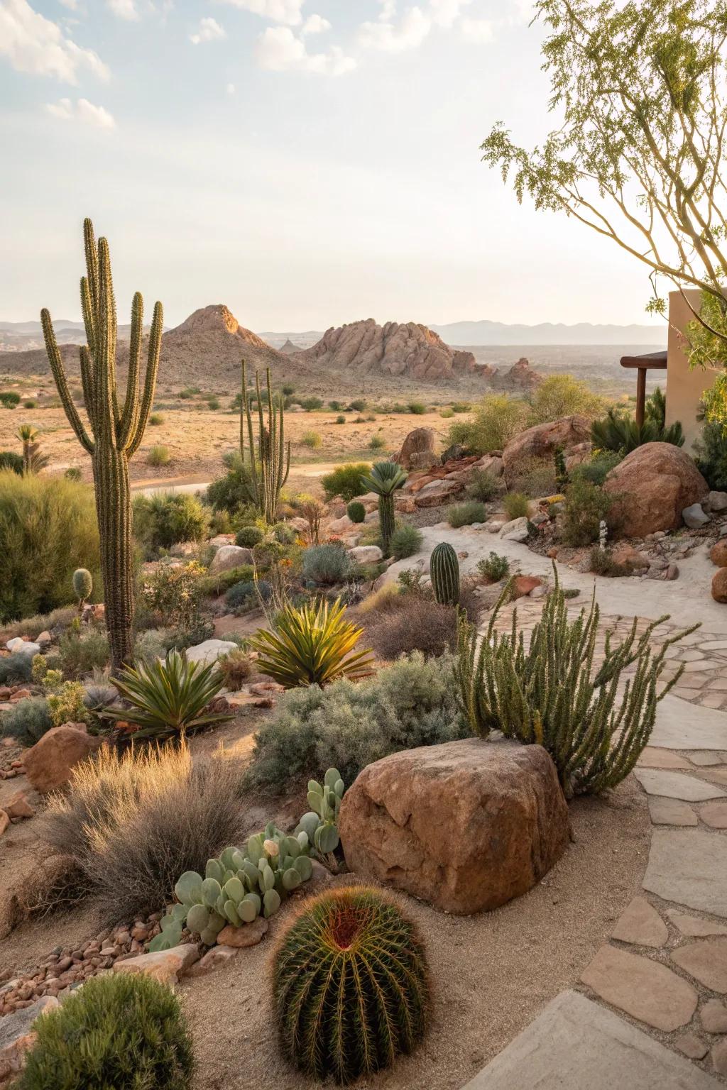Natural hues amplify the unity of a desert scene.