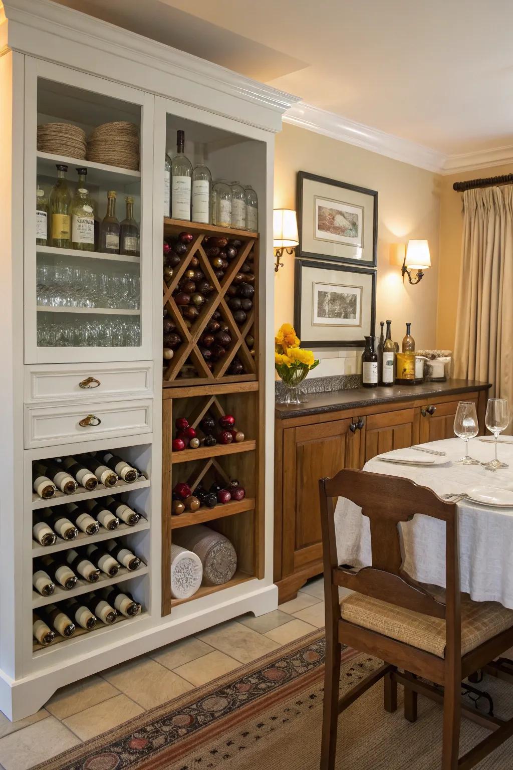 Wine racks can be versatile storage solutions beyond just wine.