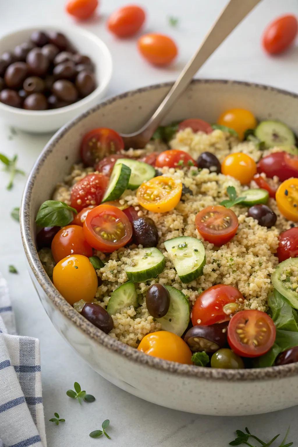 Savor the flavors of the Mediterranean with this grain salad.