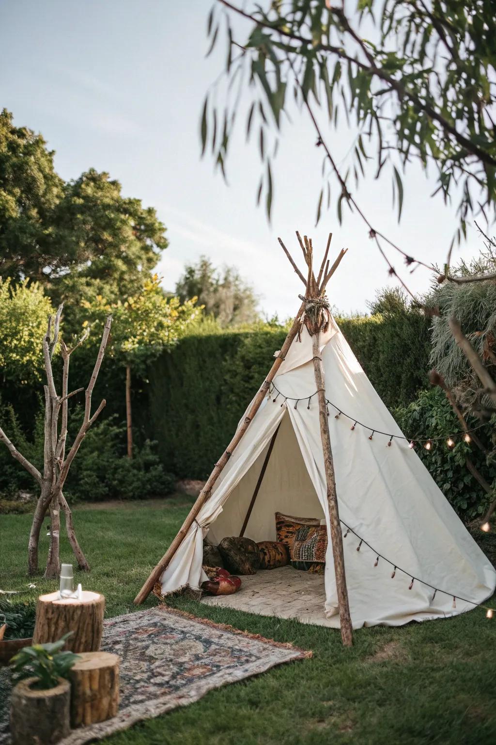 Bring the tranquility of the forest to your backyard with this nature-inspired DIY tent.