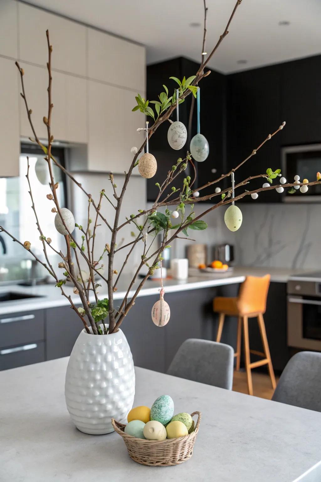 A Spring egg miniature stands as a pleasant showpiece.