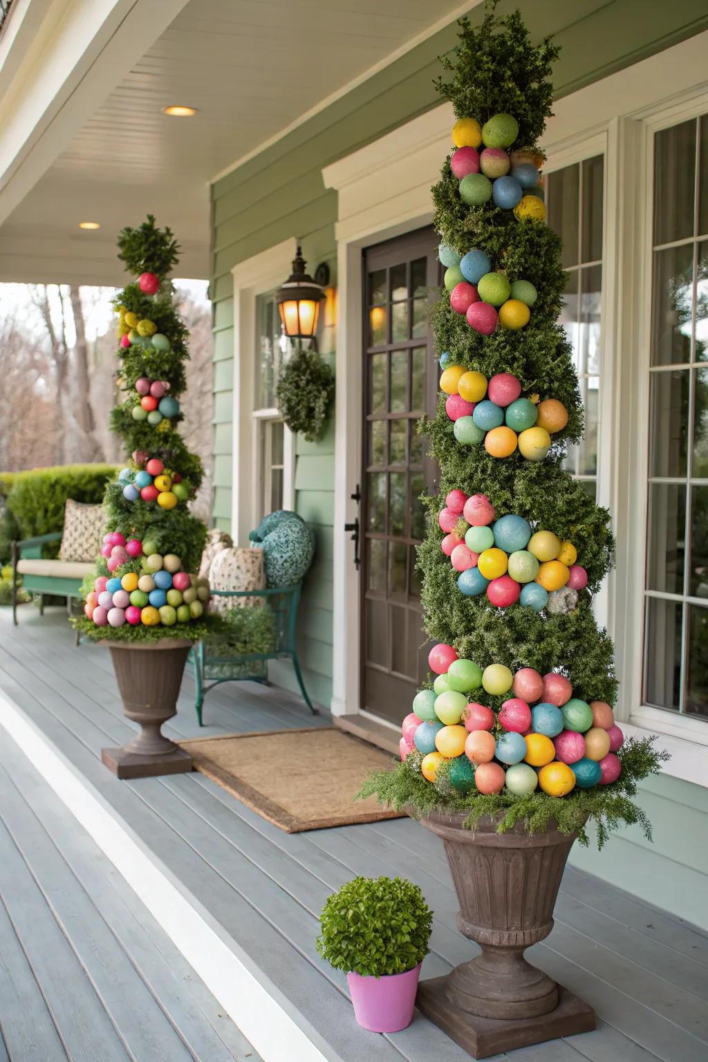 Egg sculptures deliver an inventive twist on classic adornments.