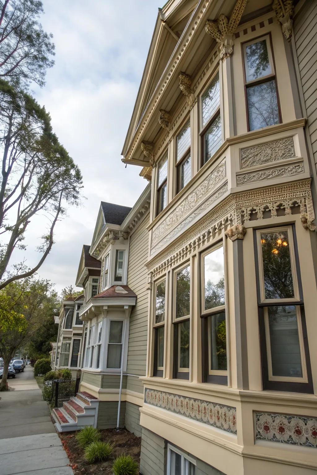 Stacked trims add dimension and visual interest to your facade.