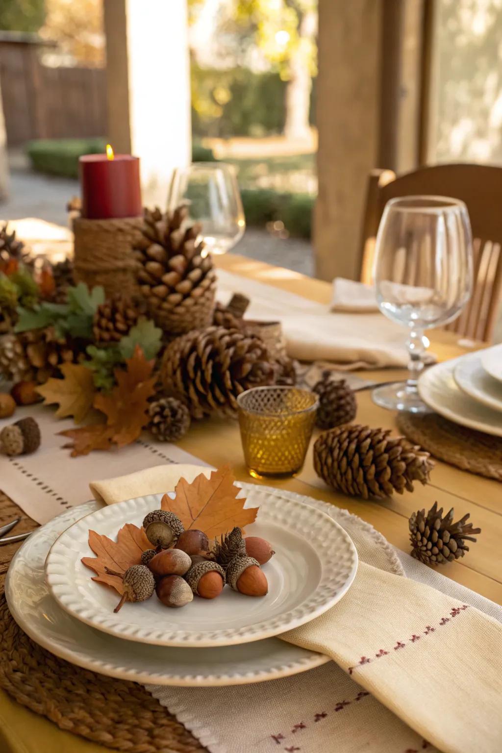 Establish your fall feast setting with a seasonal design.