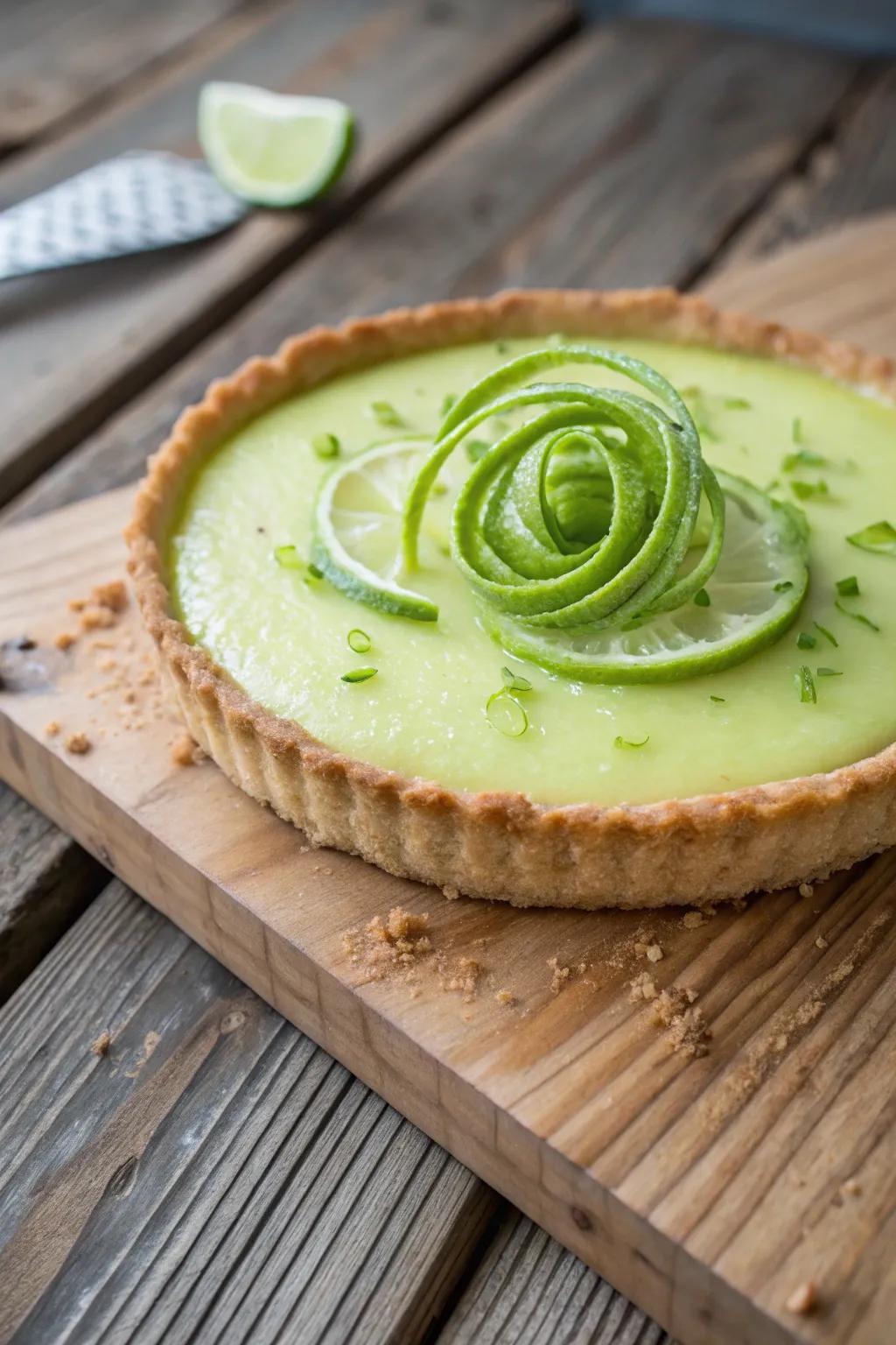 A citrus curl fashioning a captivating focal point.