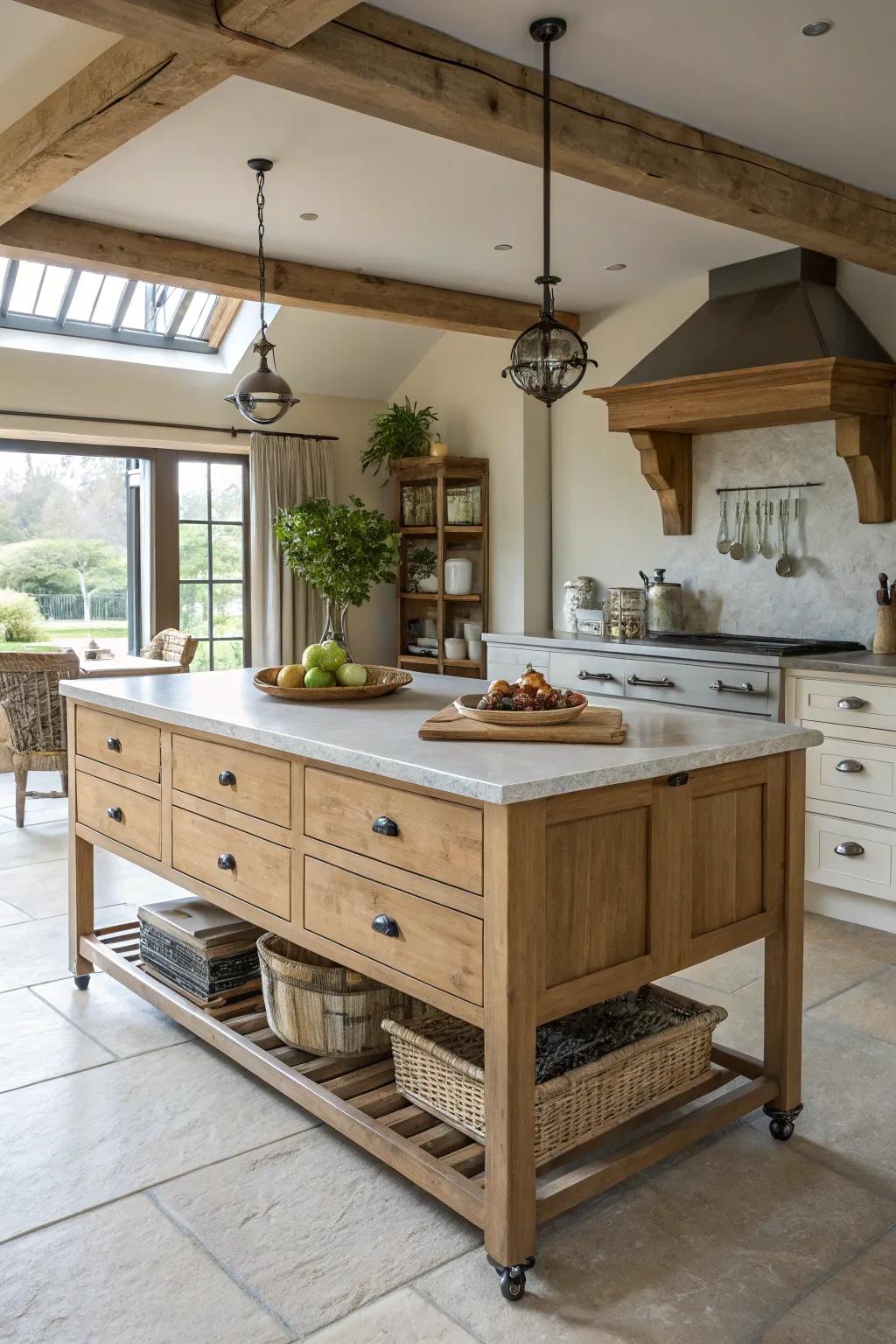 Freestanding islands offer flexibility and adaptability in the kitchen.
