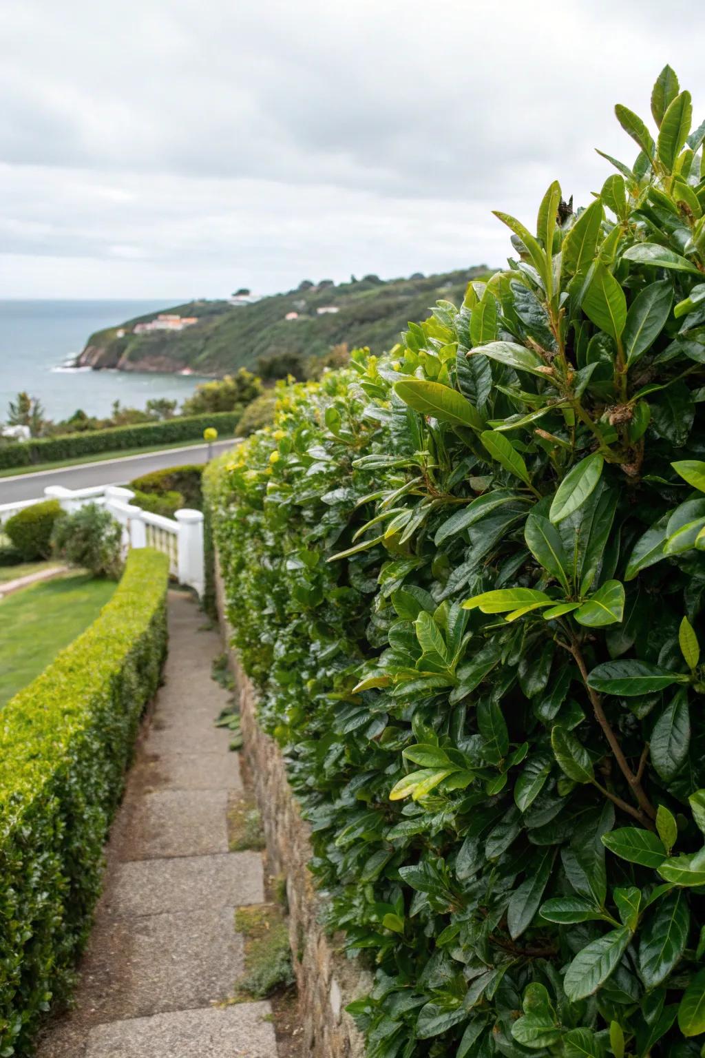 Luso Laurel is ideal for coastal privacy hedges.