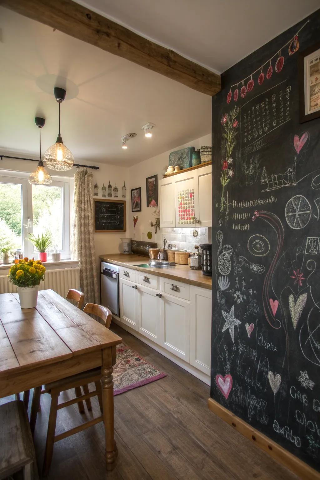 Blackboard walls promote unrestrained creativity along with improved usability.
