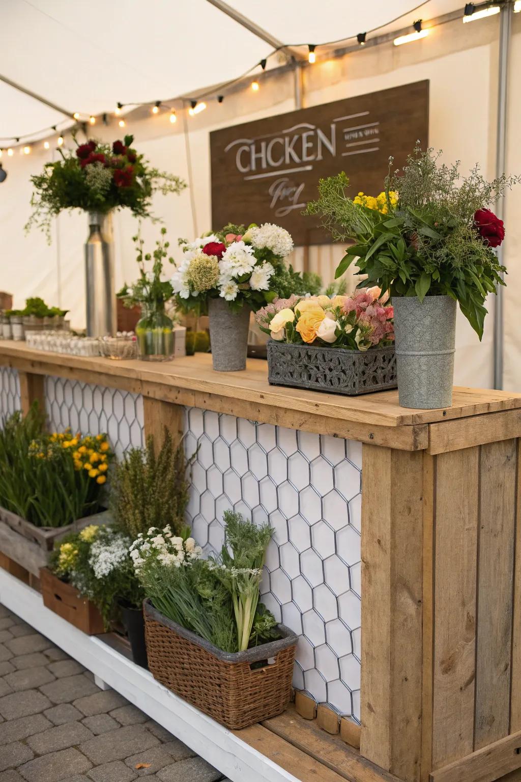 Eco-friendly materials can uplift your flower bar.