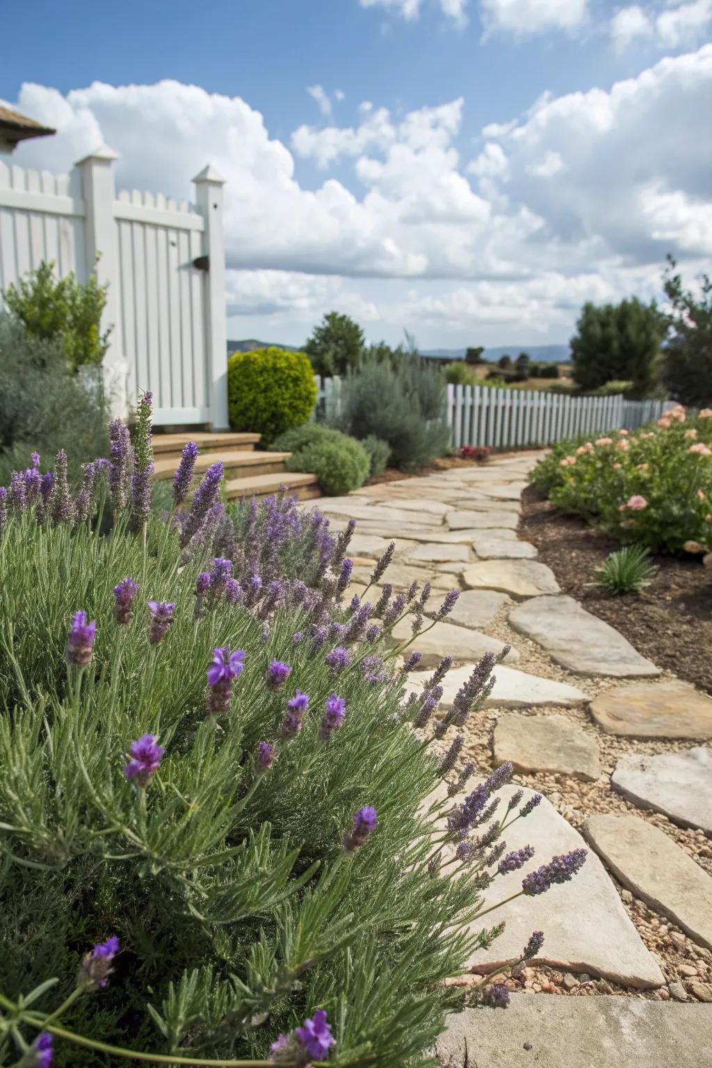 Mediterranean aromatics saturate xeriscapes with pleasant perfumes.