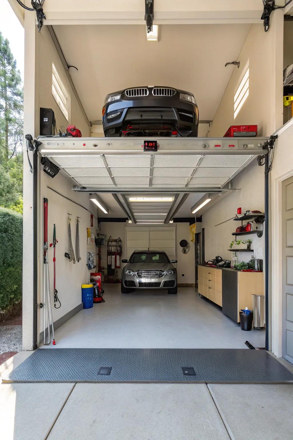 Overhead hoists free up floor space in innovative ways.