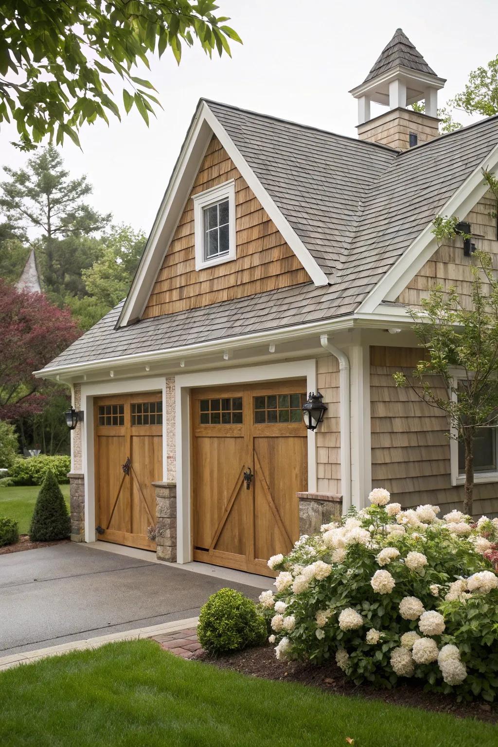 A traditional peaked roof addition for a classic appearance.