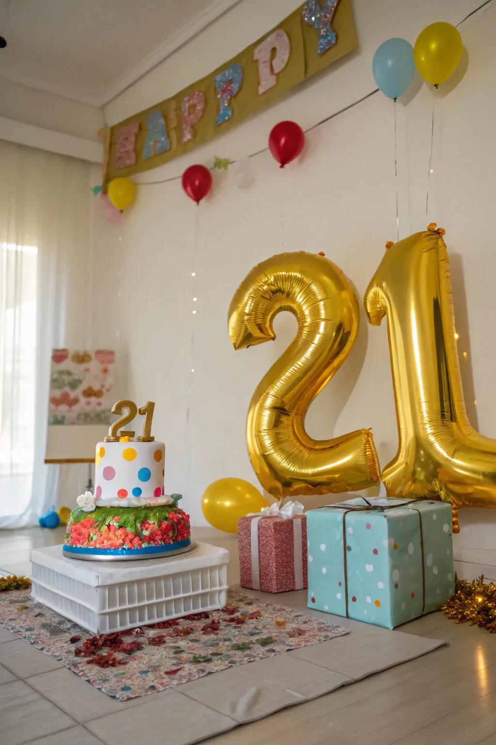 Grand numerals to spotlight the special day.