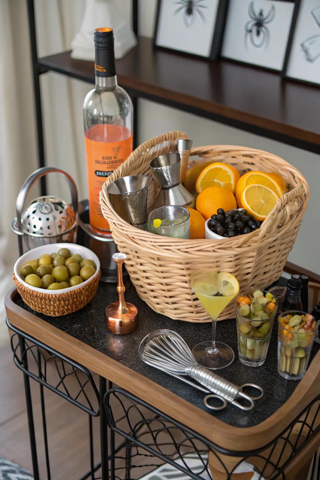 Elevate your Halloween cocktails with sophisticated garnishes.