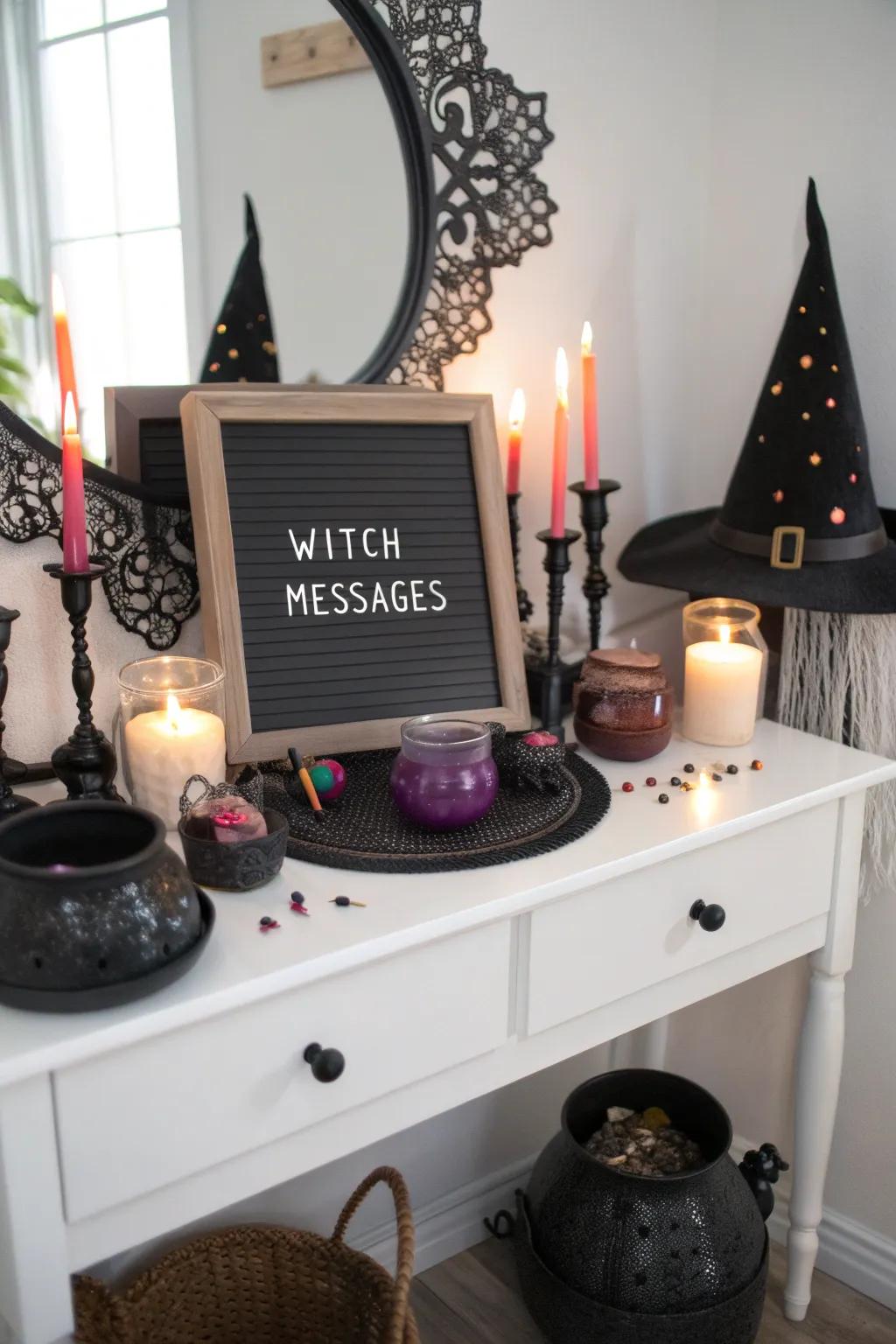 Sassy and playful Halloween decor.