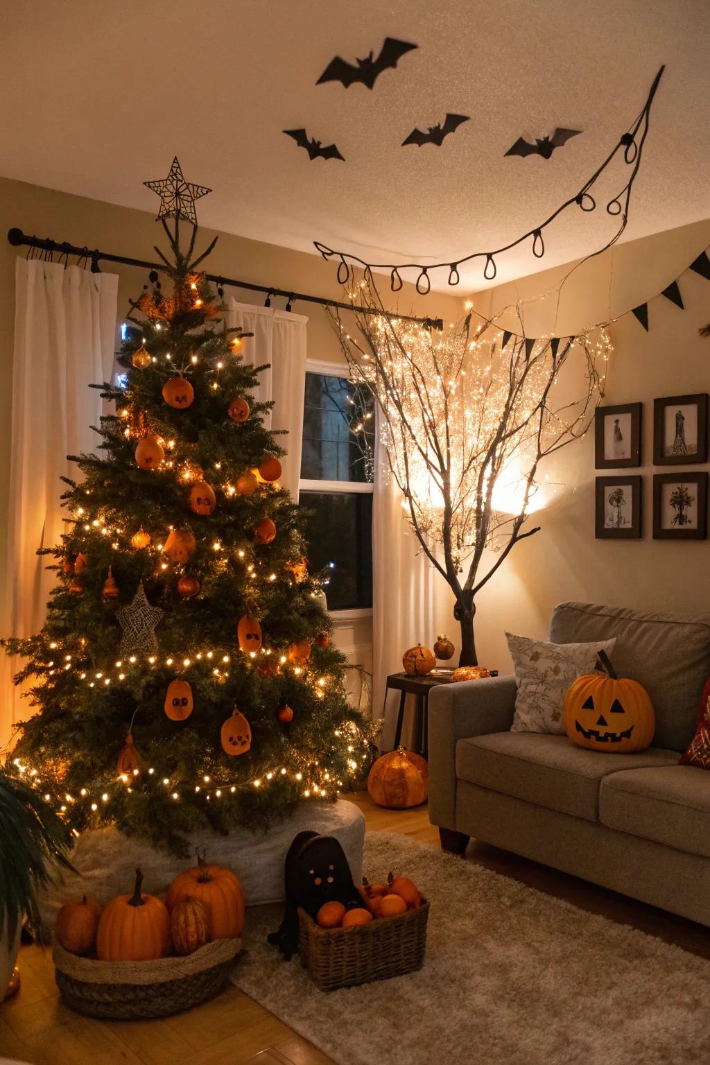 A Halloween arbor introduces an unexpected celebratory surprise.