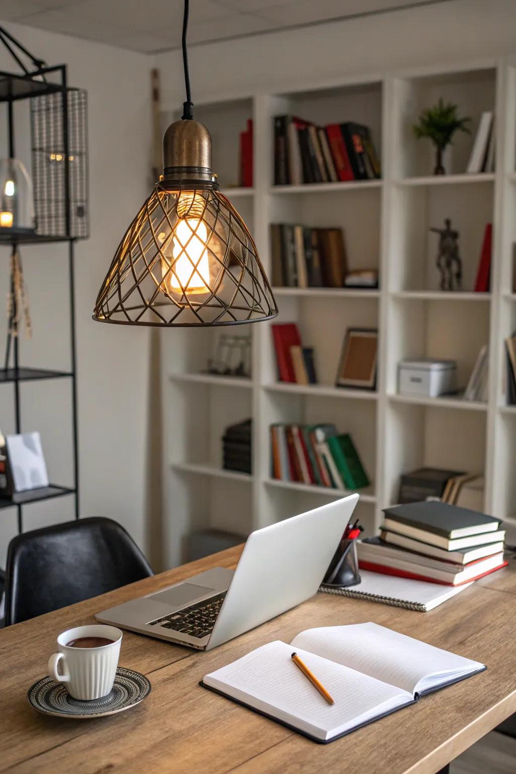 Introduce a touch of drama through pendant lighting.