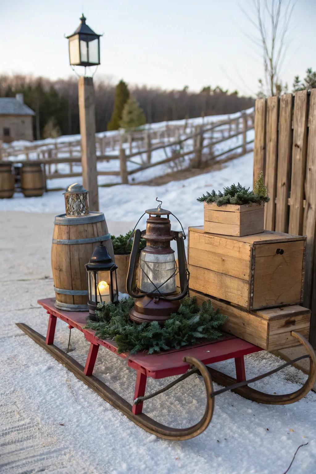 A sled adorned through distinctive vintage discoveries