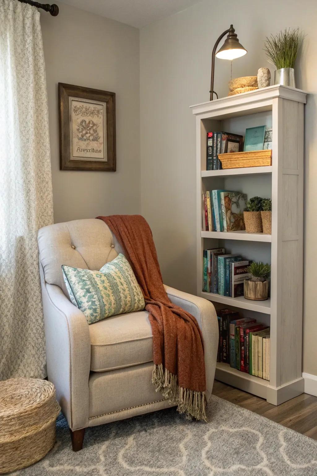 A reading spot can be a great place to relax