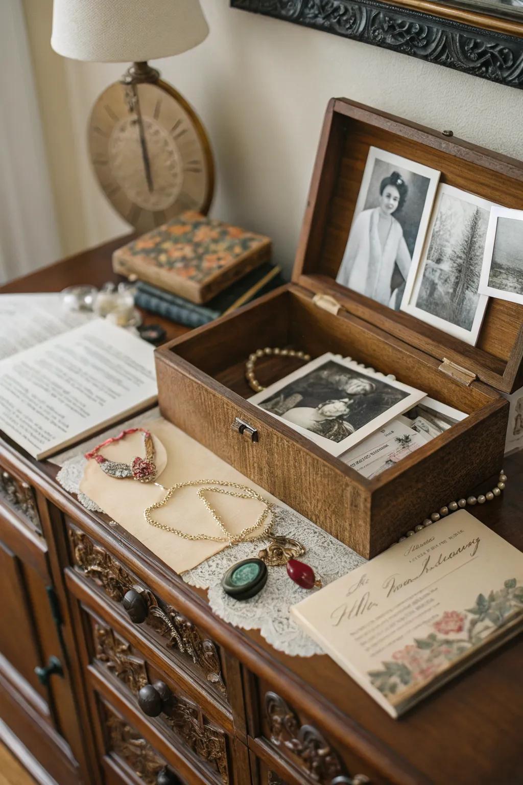 Memory boxes add a personal touch to treasured memories.