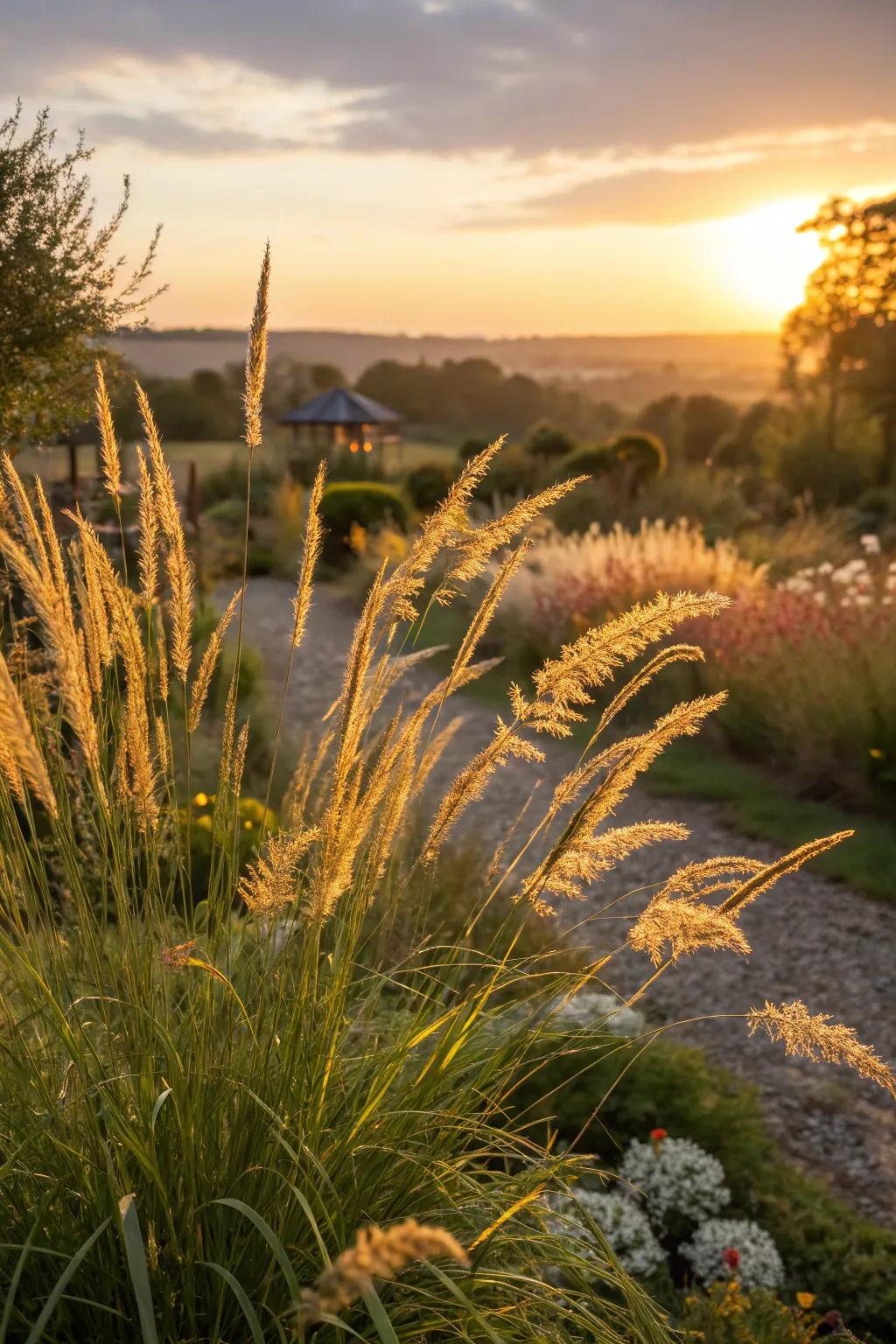 <strong><em>Sunset Plume Grass</em></strong> adding autumnal drama to the garden.” loading=”lazy” class=”pimg”>
	</picture><figcaption><strong><em>Sunset Plume Grass</em></strong> adding autumnal drama to the garden.</figcaption></figure>
<p>Add a golden cast to your garden with <strong><em>Sunset Plume Grass</em></strong>. Its feathery plumes are superb for contributing autumnal drama and drawing in birds.</p>
<h3>A few things you might like:</h3>
<ul class=