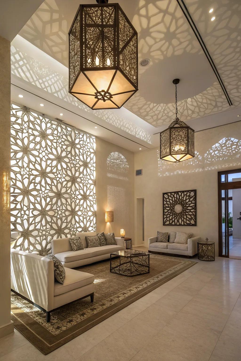 Geometrical globes present a modern revision with playful shadows.