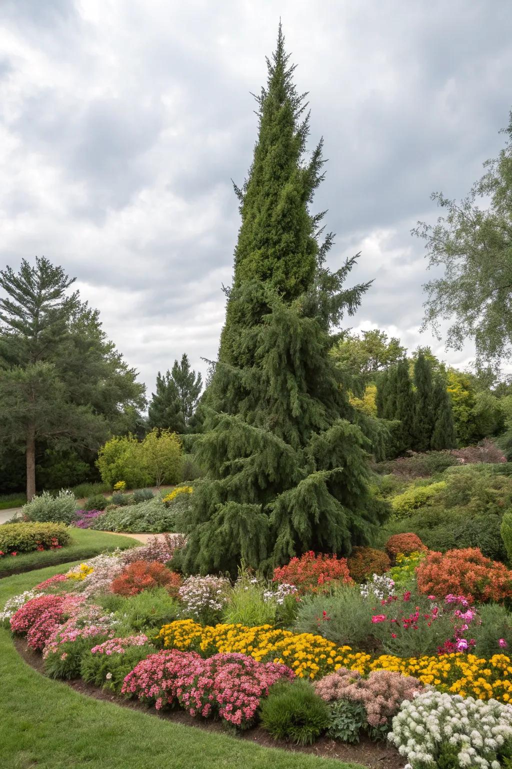 Celebrate the seasons with Skyline Sentinel and colorful blooms.