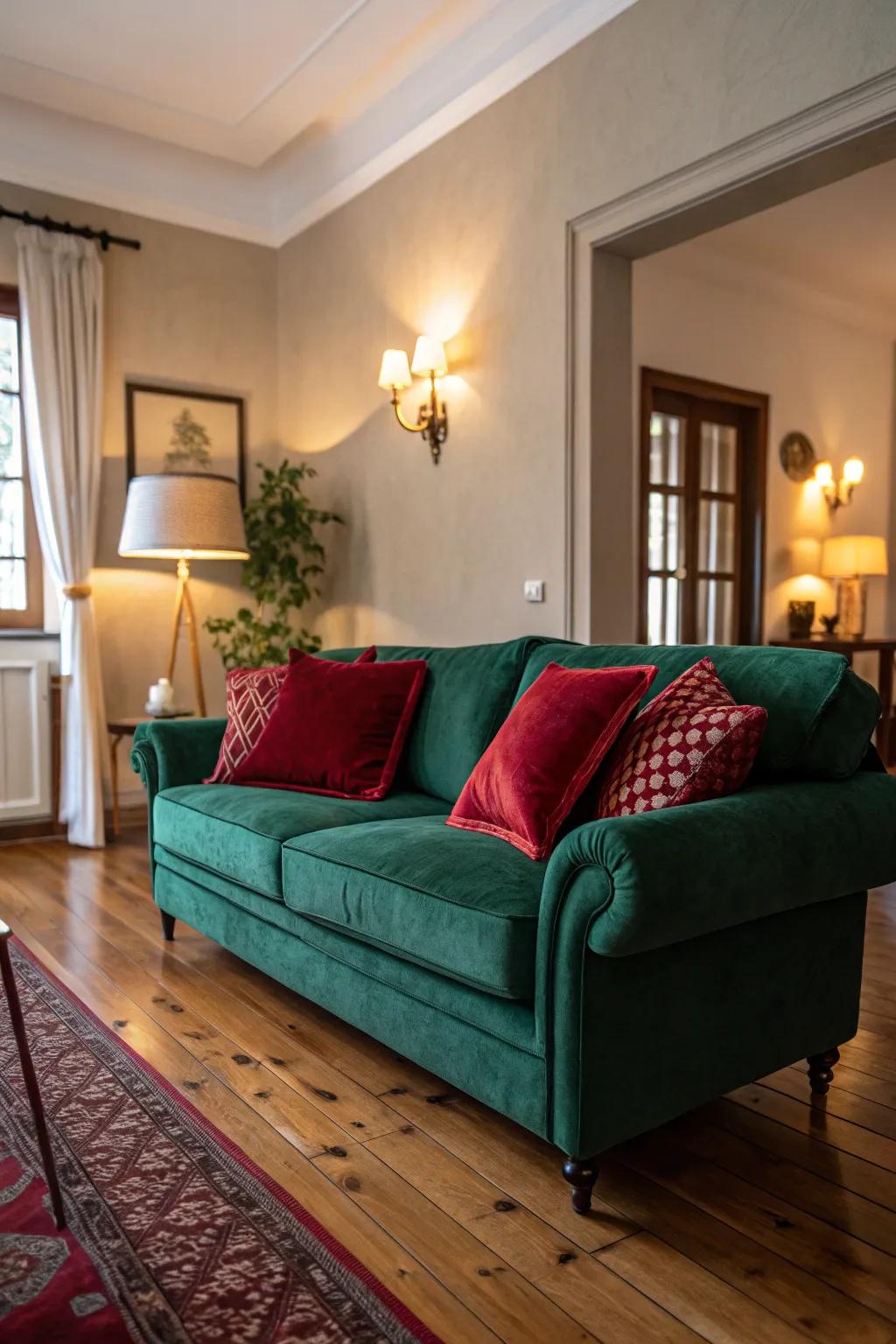 Gem tones can elevate your living space with a touch of luxury.