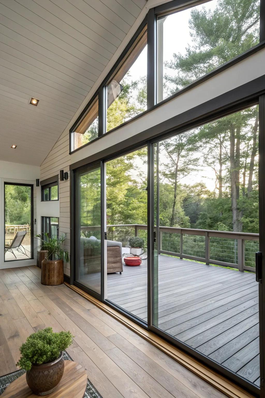 A loft that fluidly merges indoor relaxation with outdoor freedom.